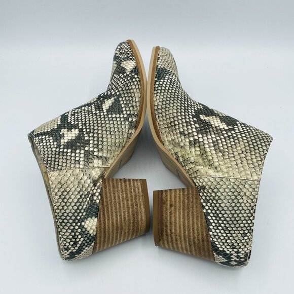 Dolce Vita Women's Shoes Size 7.5 Snake Print Leather Slip-On Boot Booties Mules - Picture 13 of 13